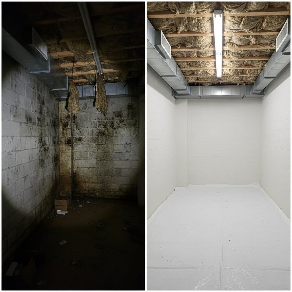 Post-Remediation Cleaning & Clearance restoration β crawl space of bungalow in Paramus, NJ